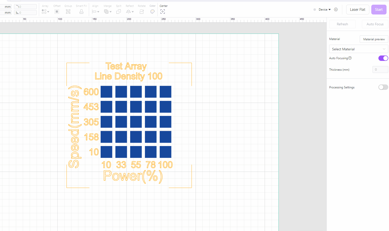 Array Test for New Materials – WeCreat | Support